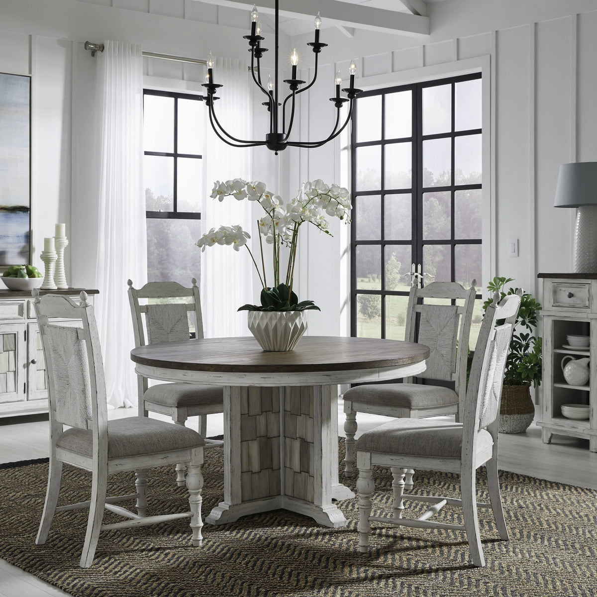 River Place 5 Piece Pedestal Table Set image