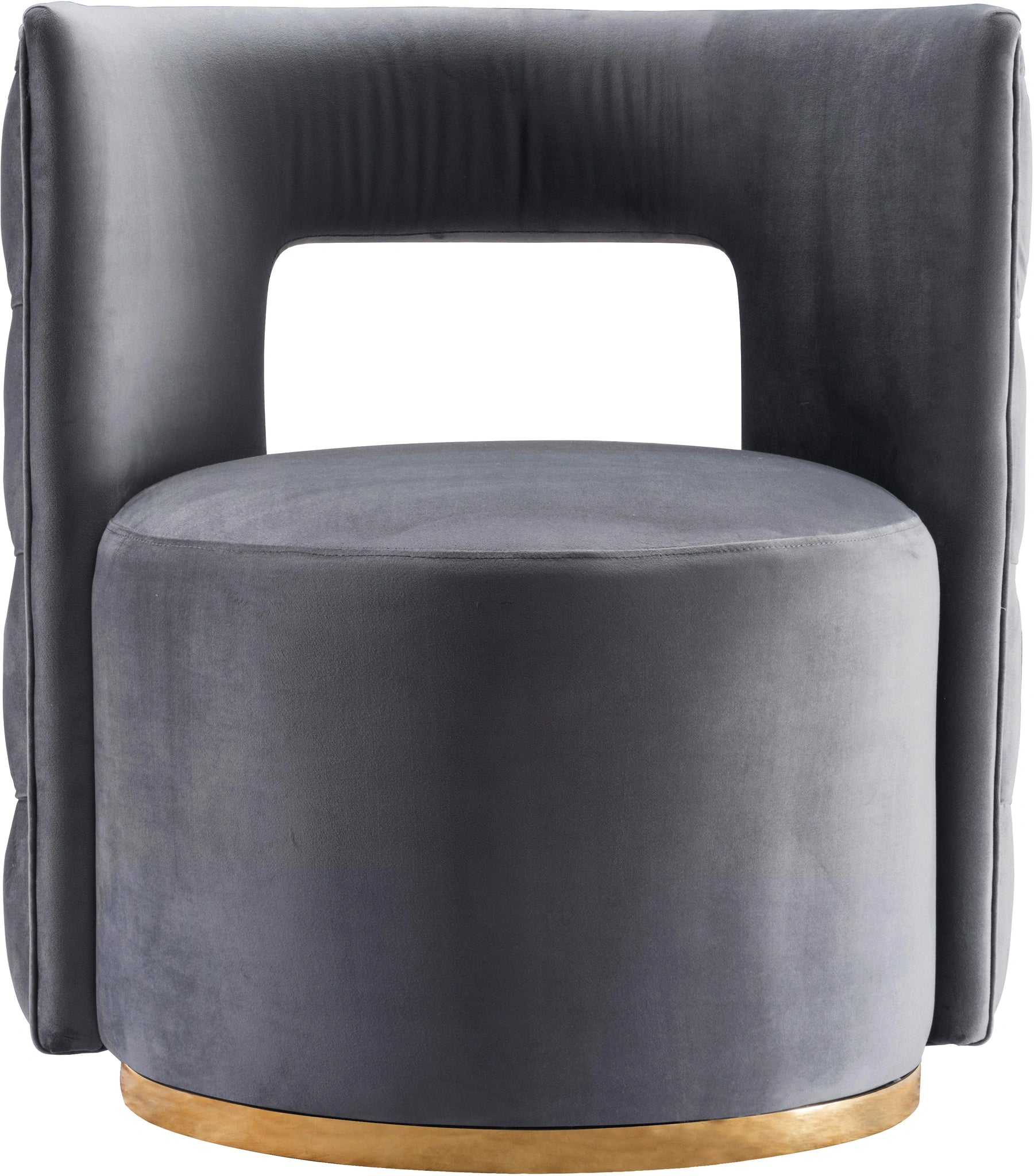 Theo Grey Velvet Accent Chair
