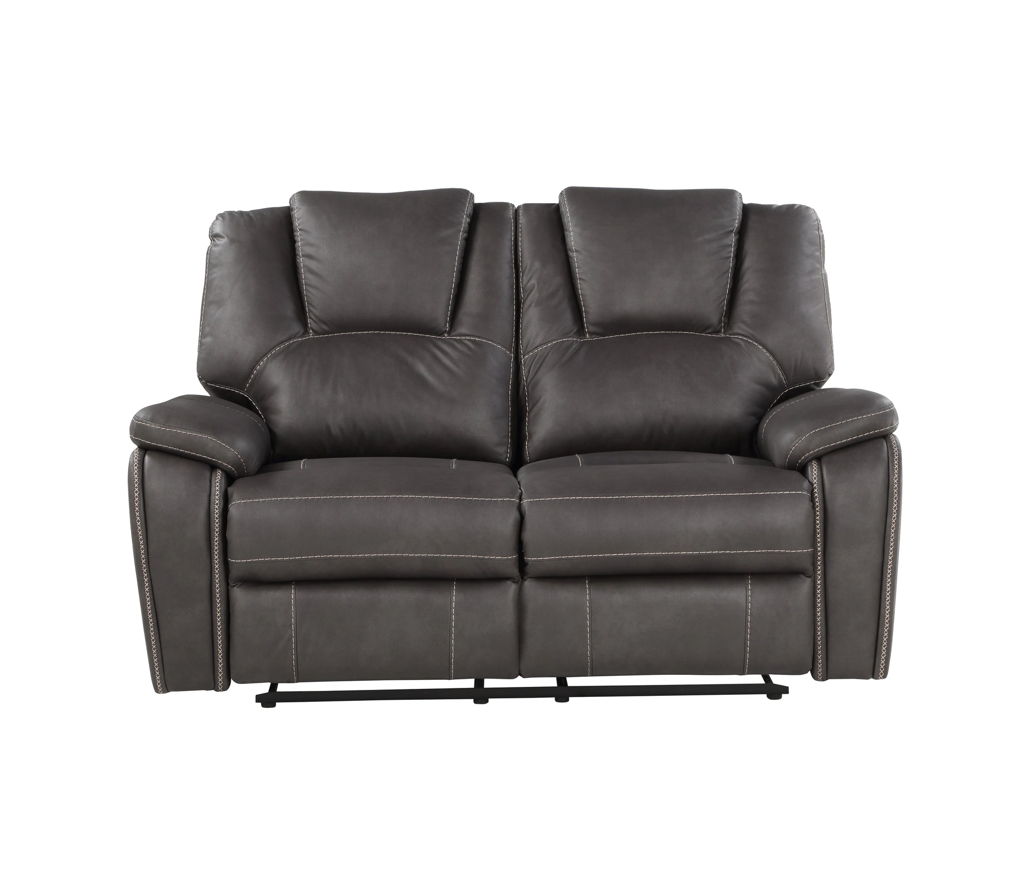 Steve Silver Katrine Manual Reclining Loveseat in Charcoal