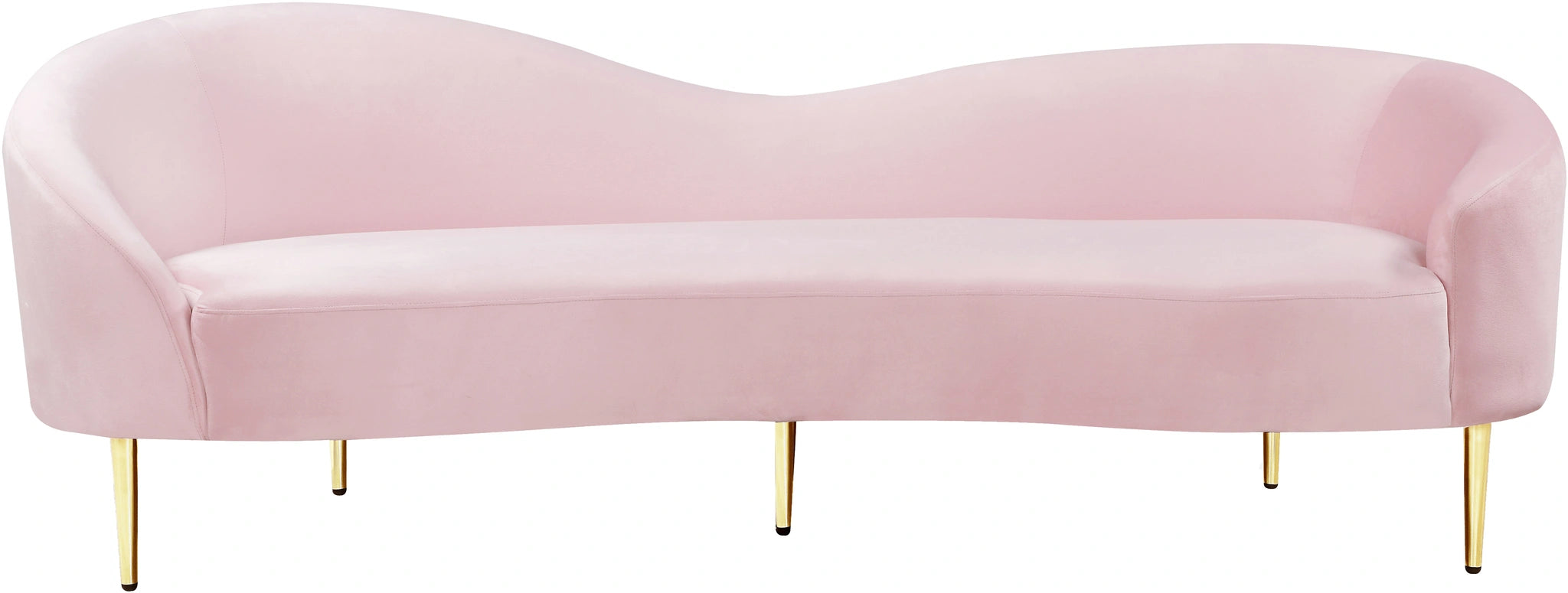 Ritz Pink Velvet Sofa