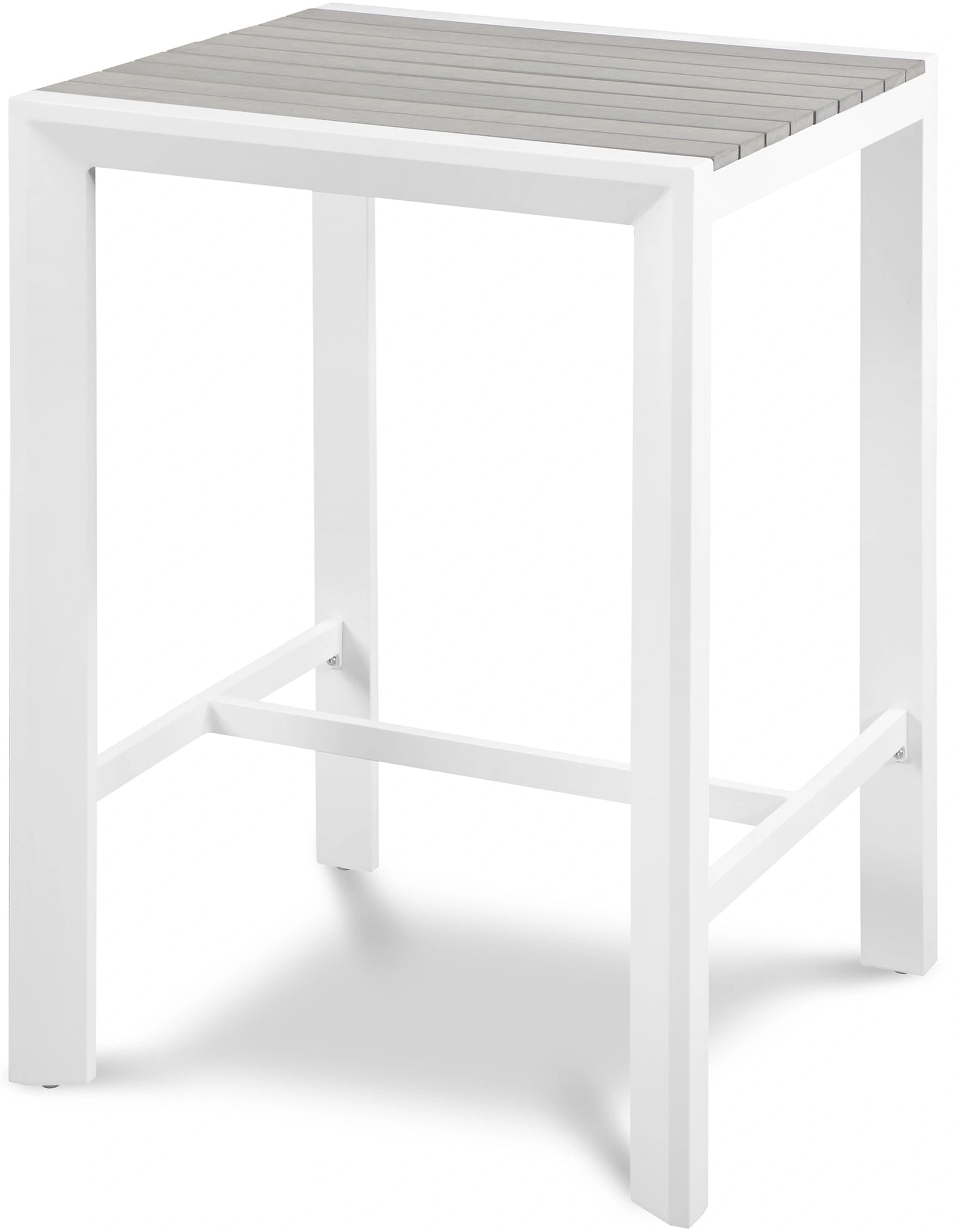 Nizuc Grey manufactured wood Outdoor Patio Aluminum Square Bar Table