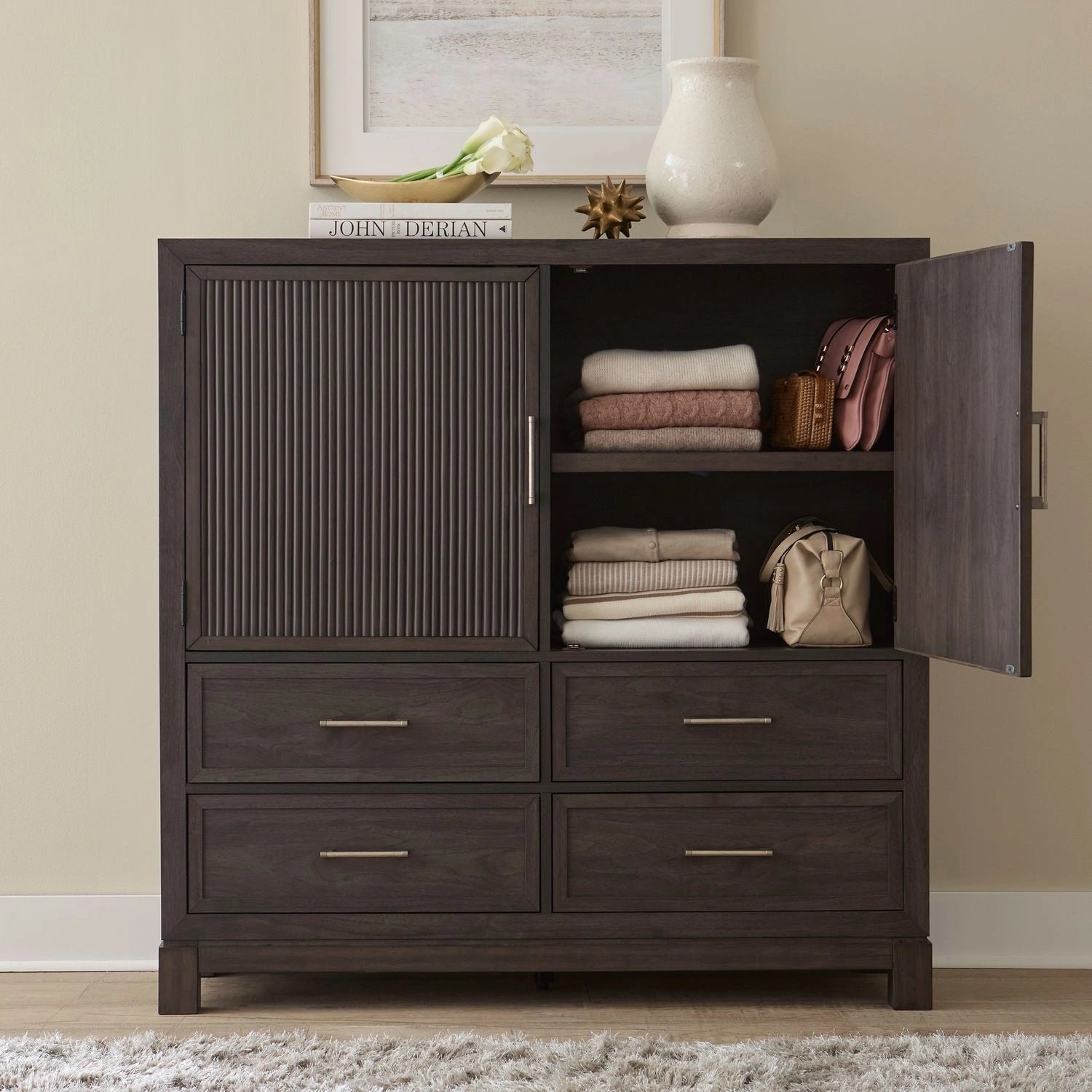 Modern Edge Dressing Chest in Caffe image