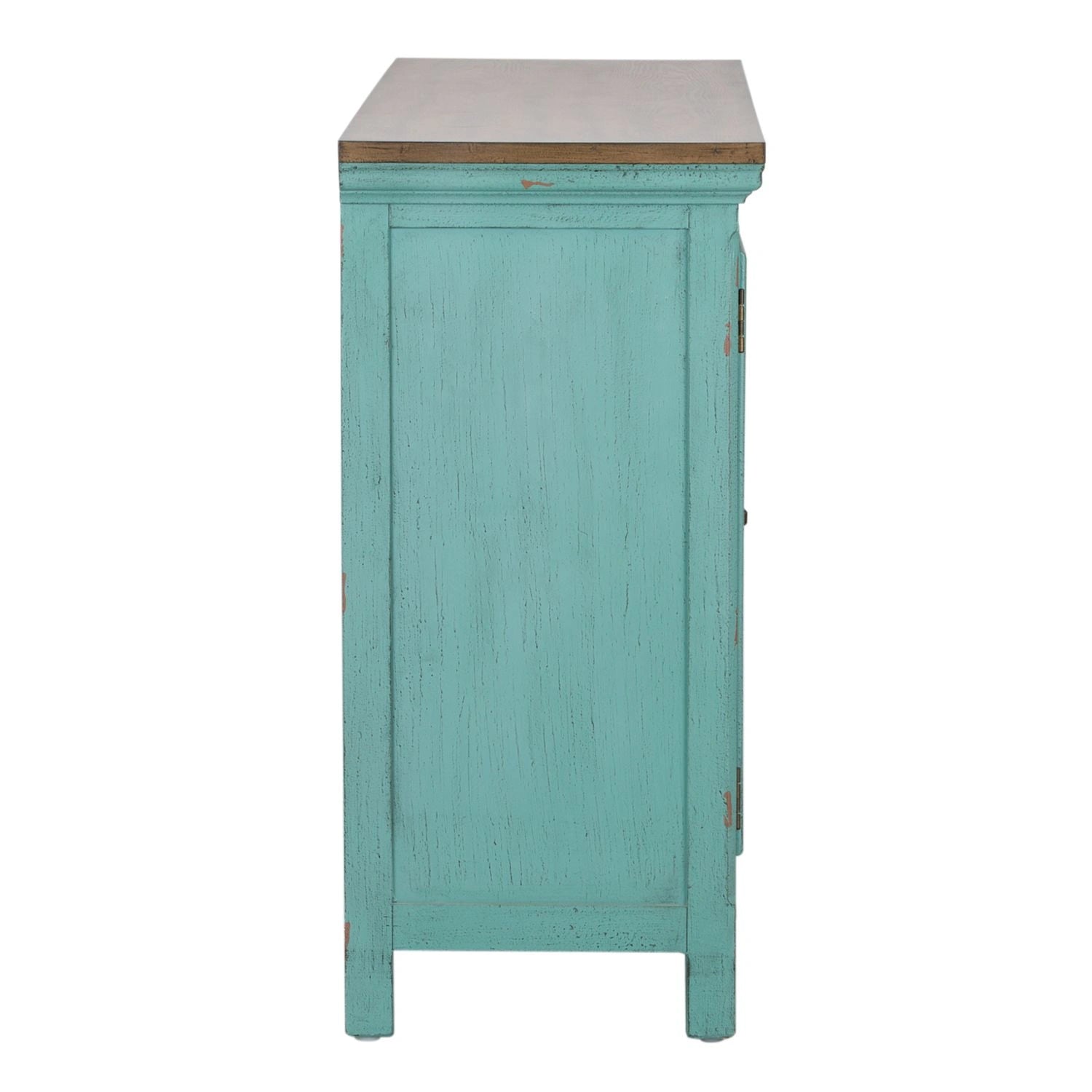 Kensington 3 Door Accent Cabinet in Turquoise image