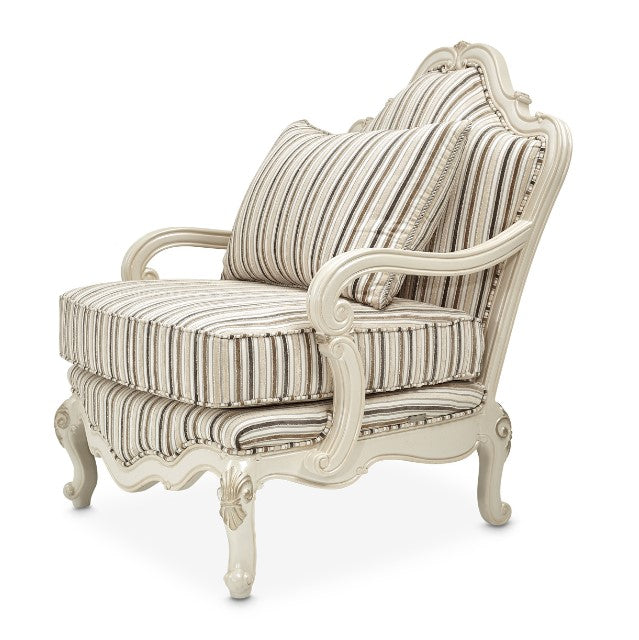 AICO Lavelle Bergere Wood Chair Birch in Classic Pearl - Luxury Home Furniture (MI)
