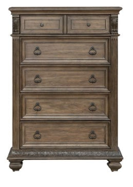 Liberty Furniture Carlisle Court 5 Drawer Chest in Chestnut with Dusty Wax - Luxury Home Furniture (MI)