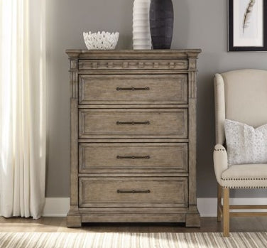 Liberty Furniture Town & Country 5 Drawer Chest in Dusty Taupe - Luxury Home Furniture (MI)