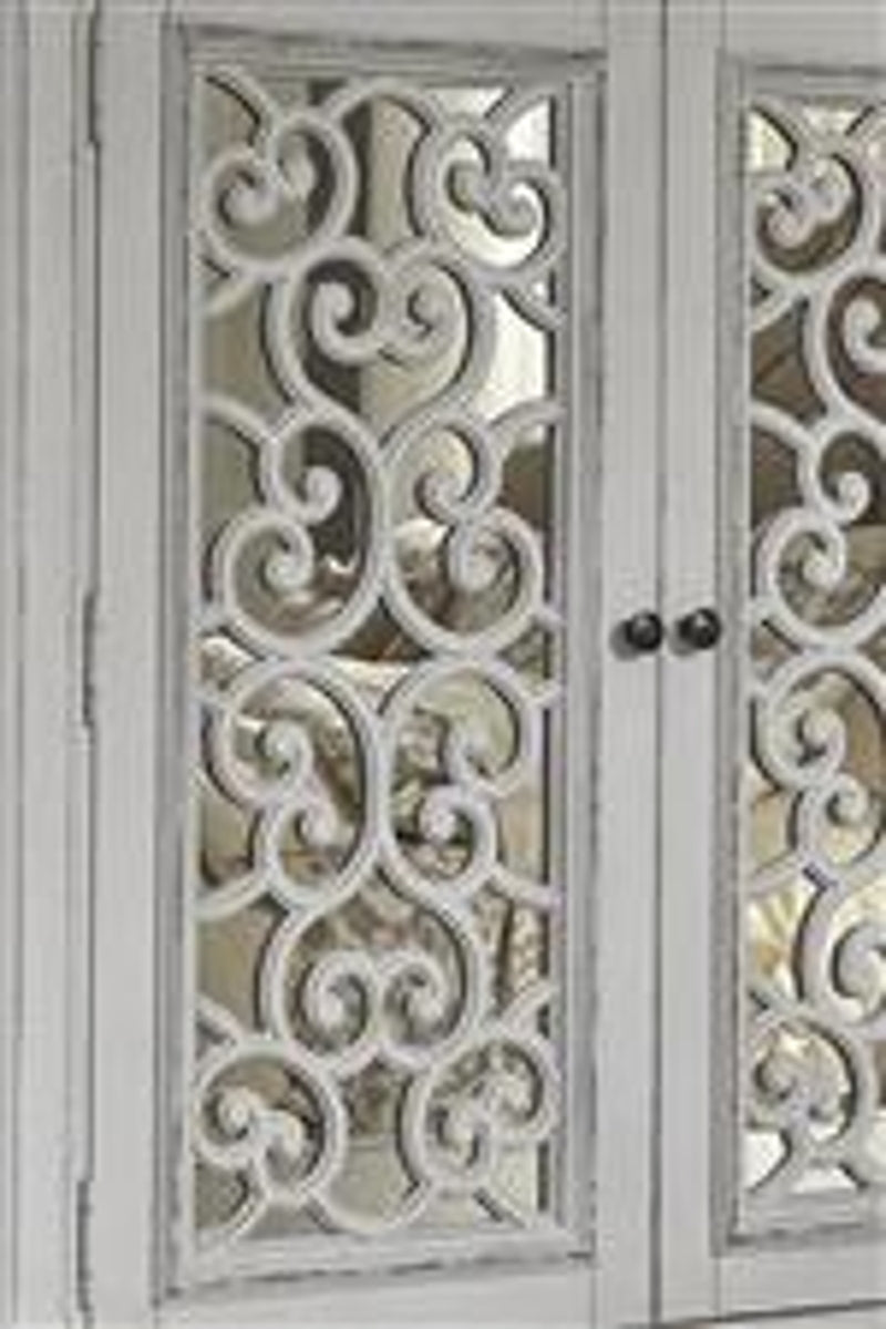Liberty Furniture Abbey Park Mirrored Door Chest in Antique White - Luxury Home Furniture (MI)