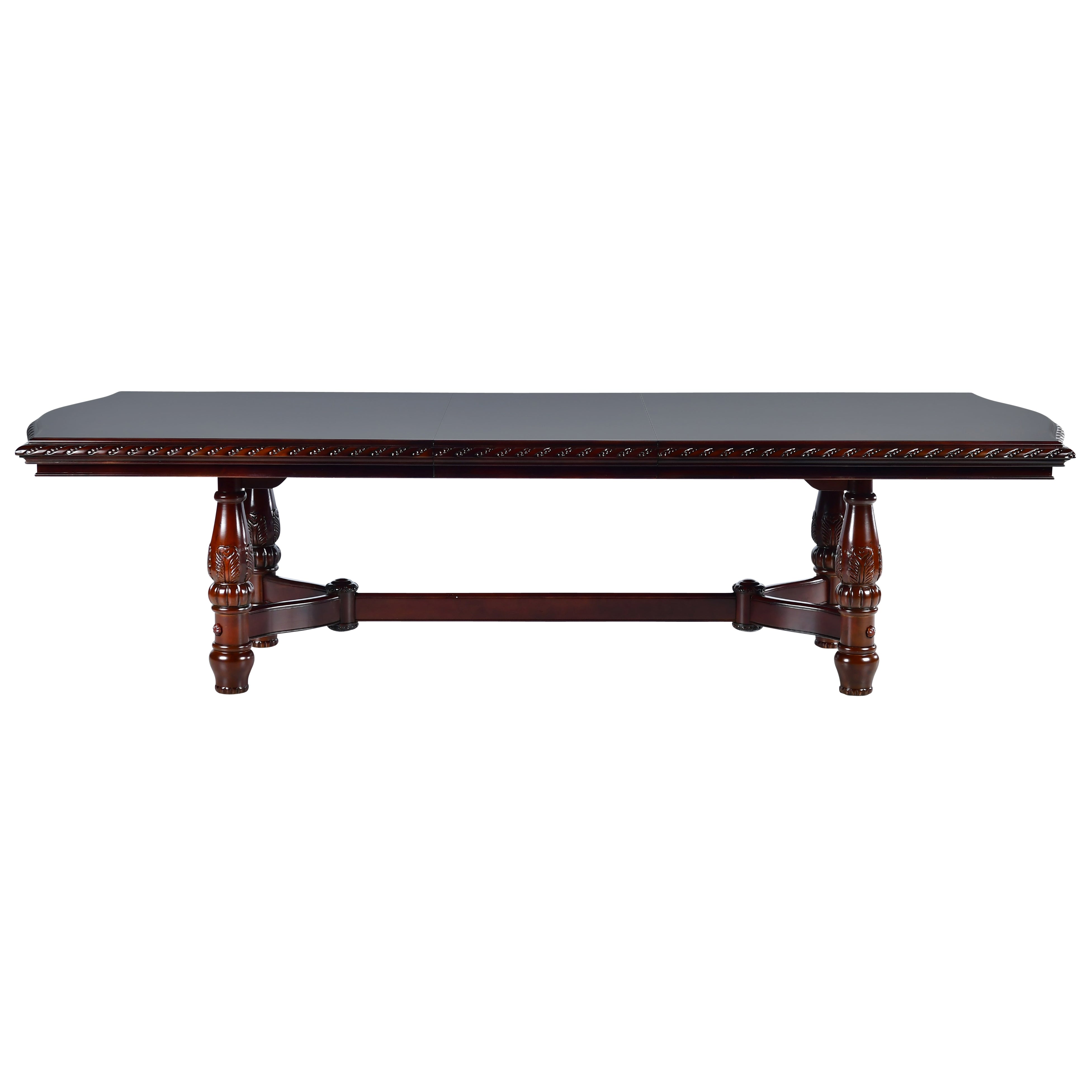 Steve Silver Antoinette Pedestal Dining Table in Brown Cherry - Luxury Home Furniture (MI)