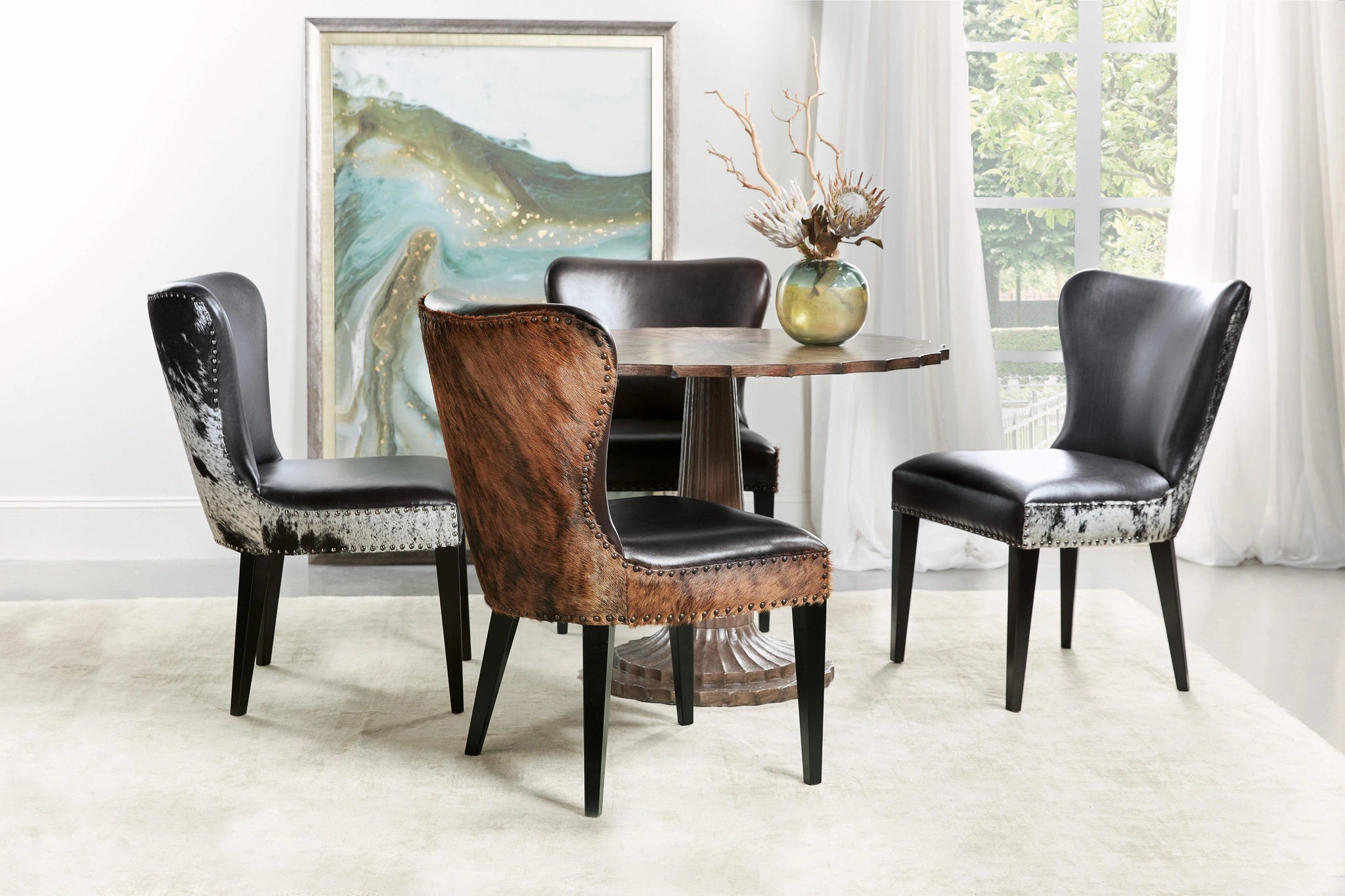 Kale Accent Chair with Salt & Pepper HOH