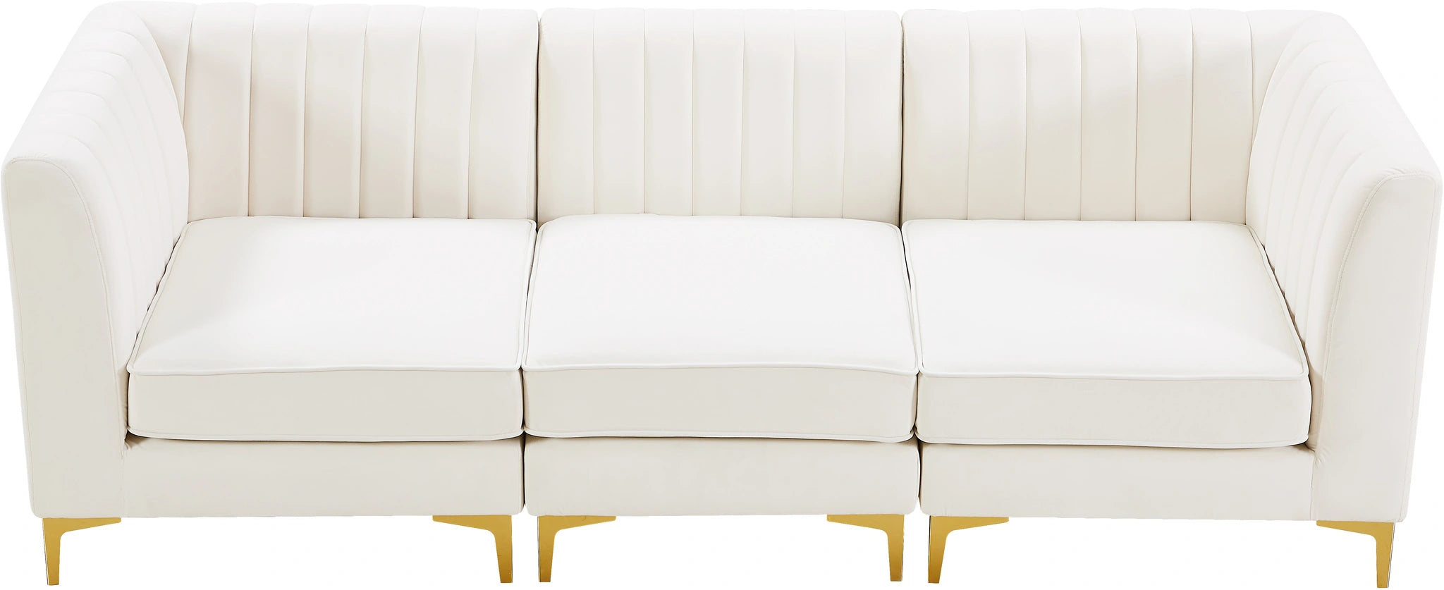 Alina Cream Velvet Modular Sofa