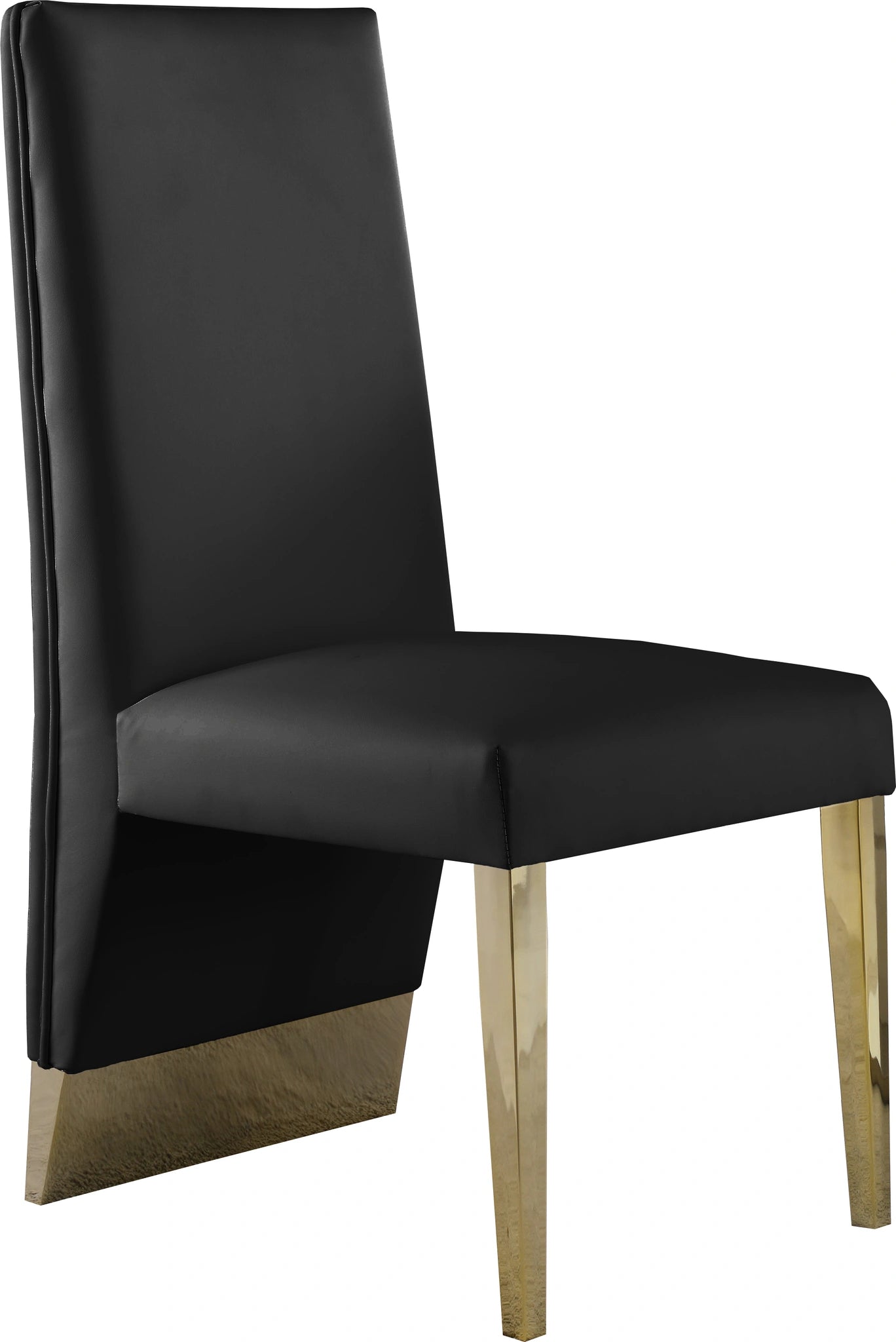 Porsha Black Faux Leather Dining Chair