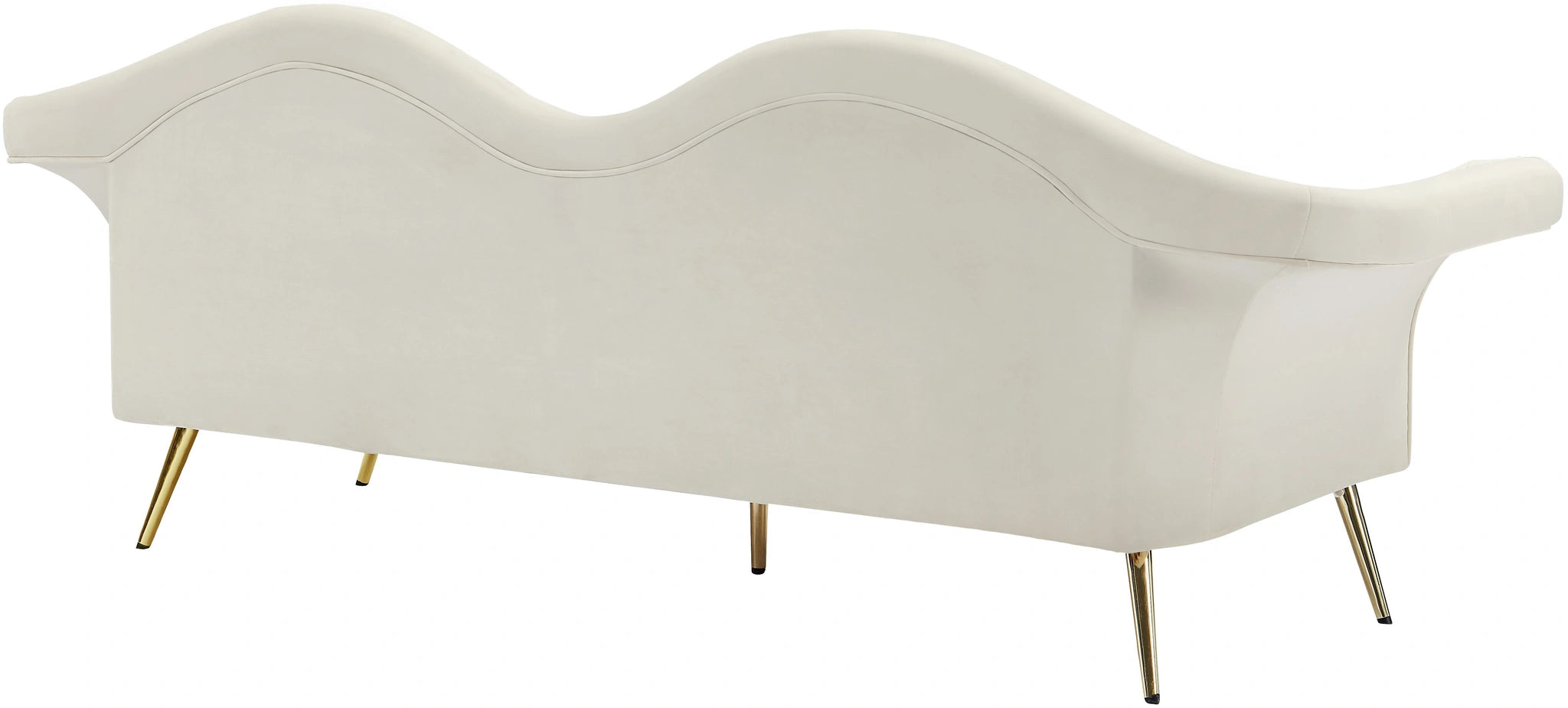 Lips Cream Velvet Sofa