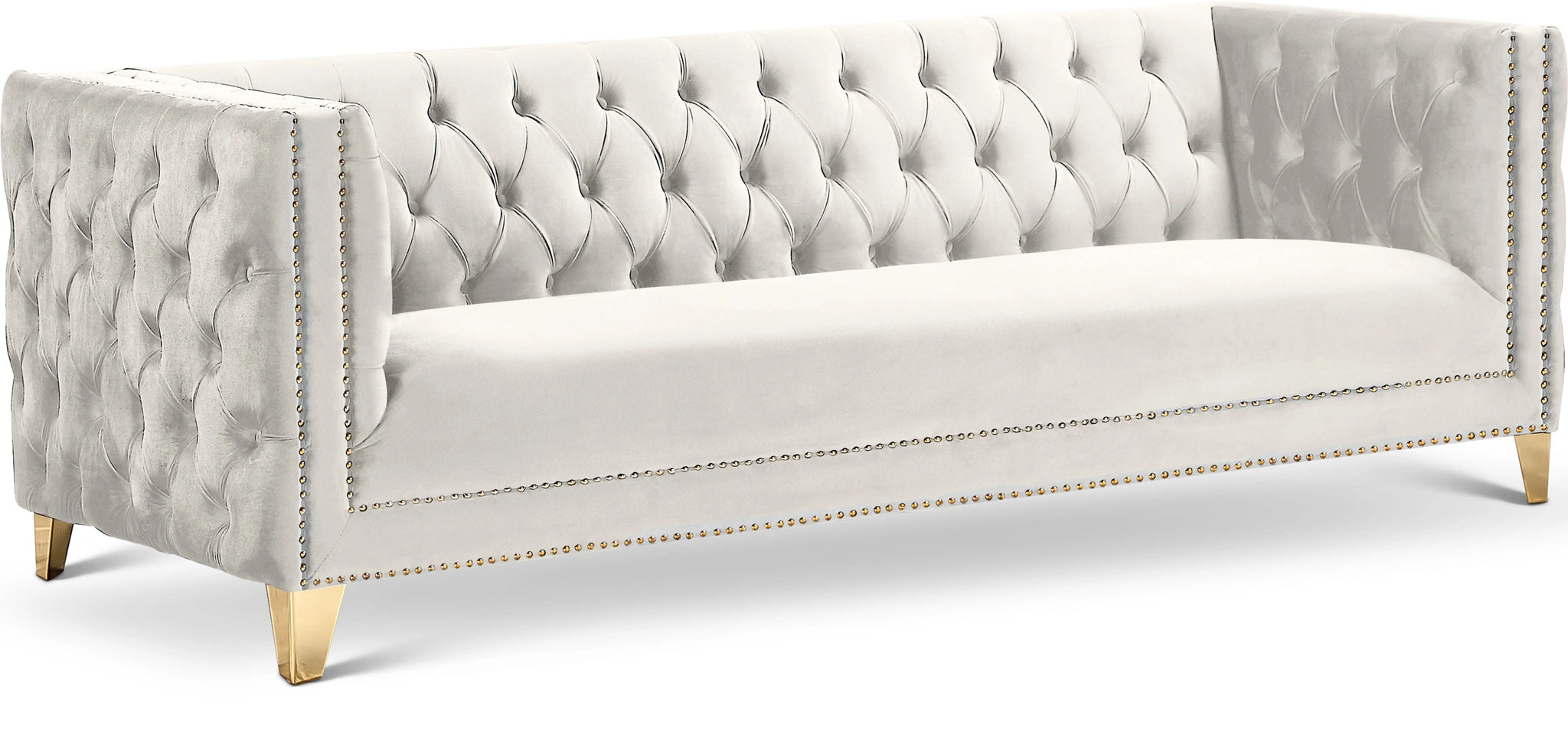 Michelle Cream Velvet Sofa