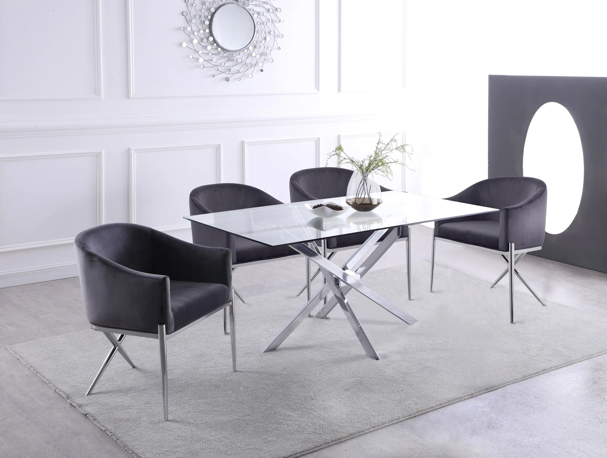 Xander Chrome Dining Table