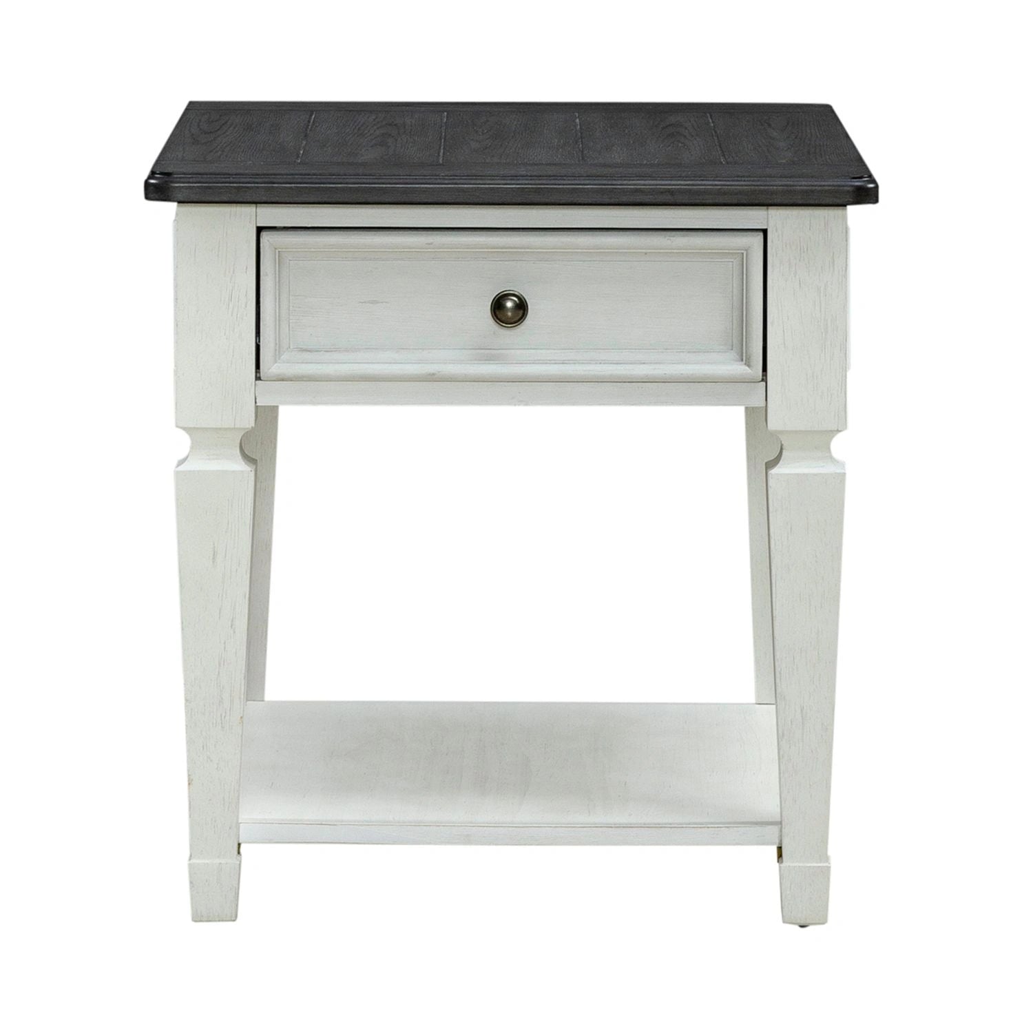 Allyson Park Drawer End Table in Wirebrushed White image