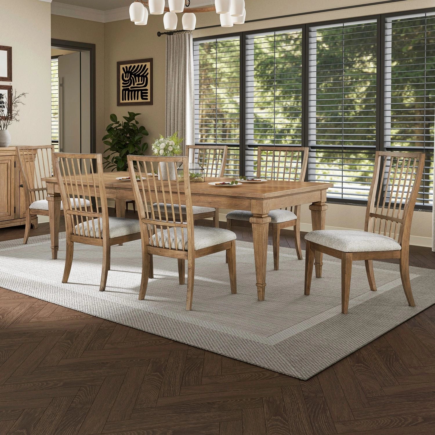 Haven Hills 7 Piece Rectangular Table Set image