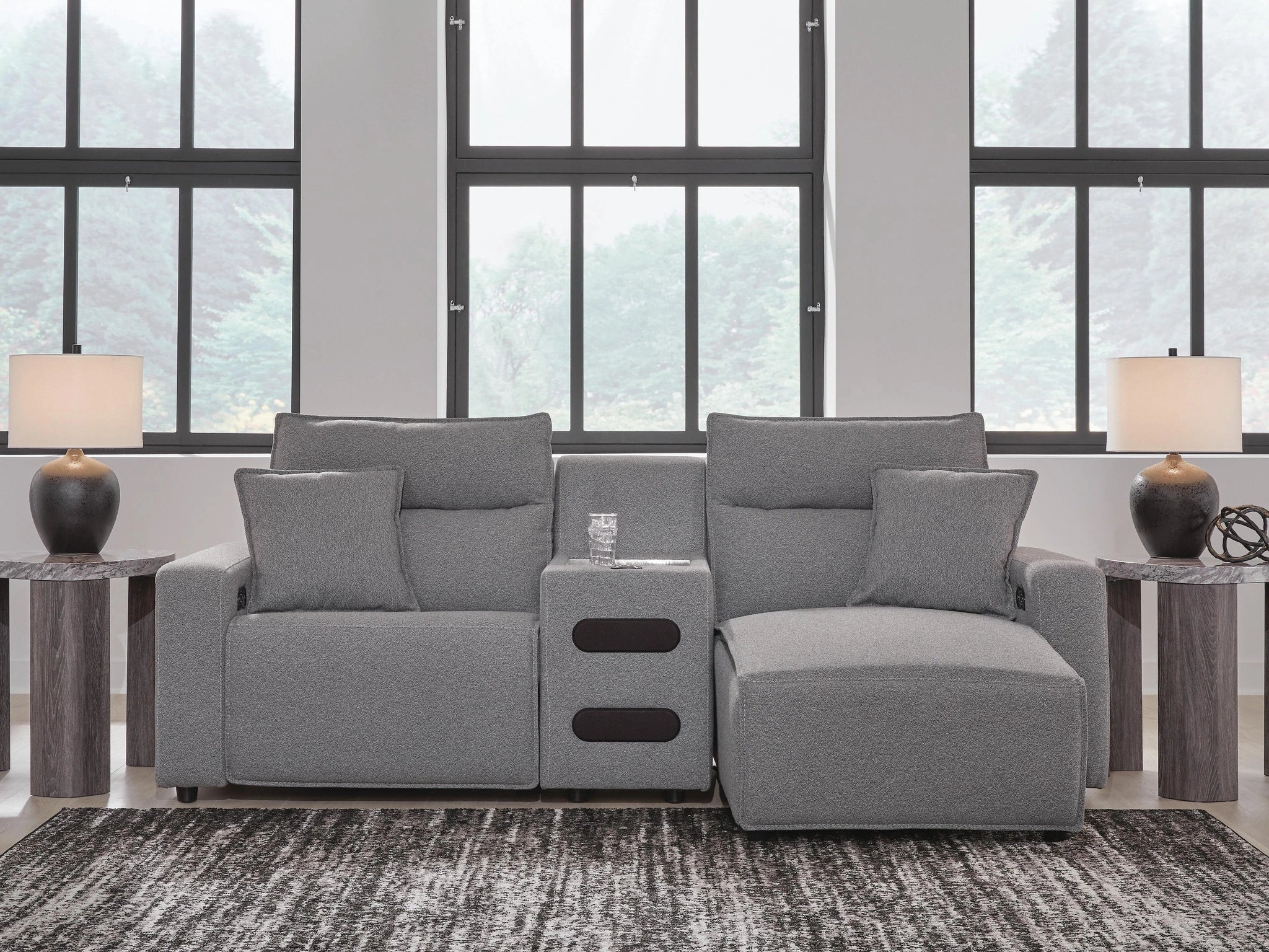 Modmax II Power Reclining Sectional with Chaise and Audio Console