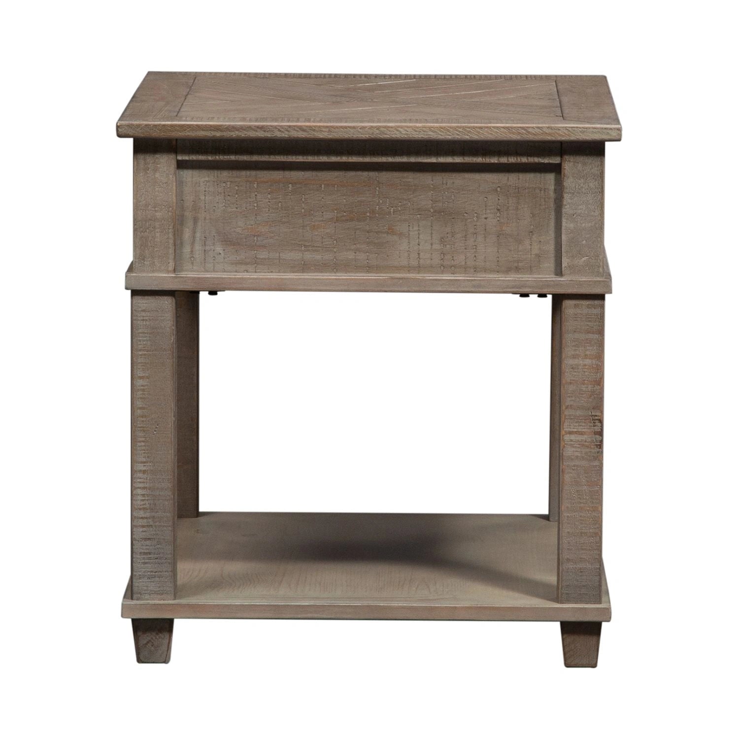 Parkland Falls End Table in Weathered Taupe image