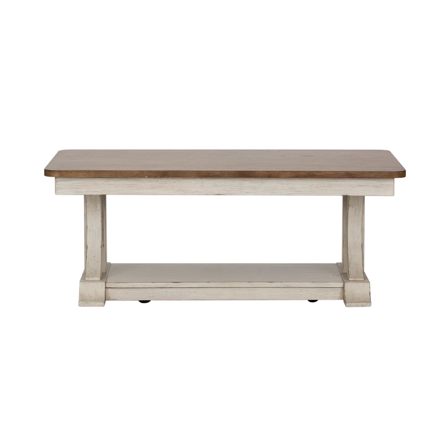 Farmhouse Reimagined Rectangular Cocktail Table in Antique White image