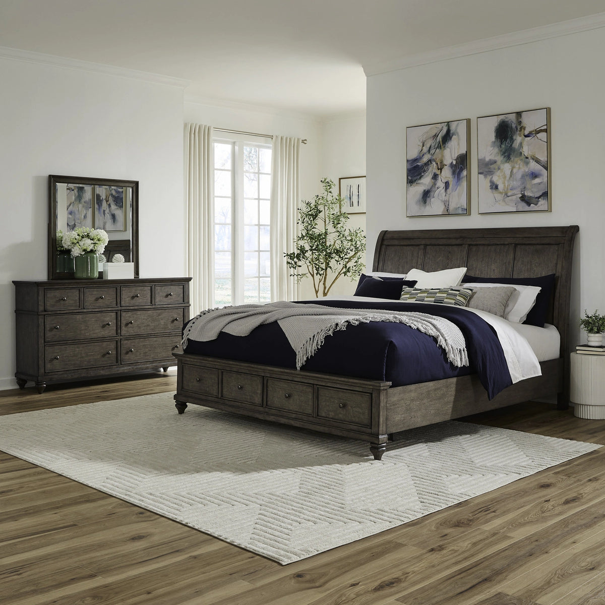 Twin Lakes King Storage Bed, Dresser & Mirror image