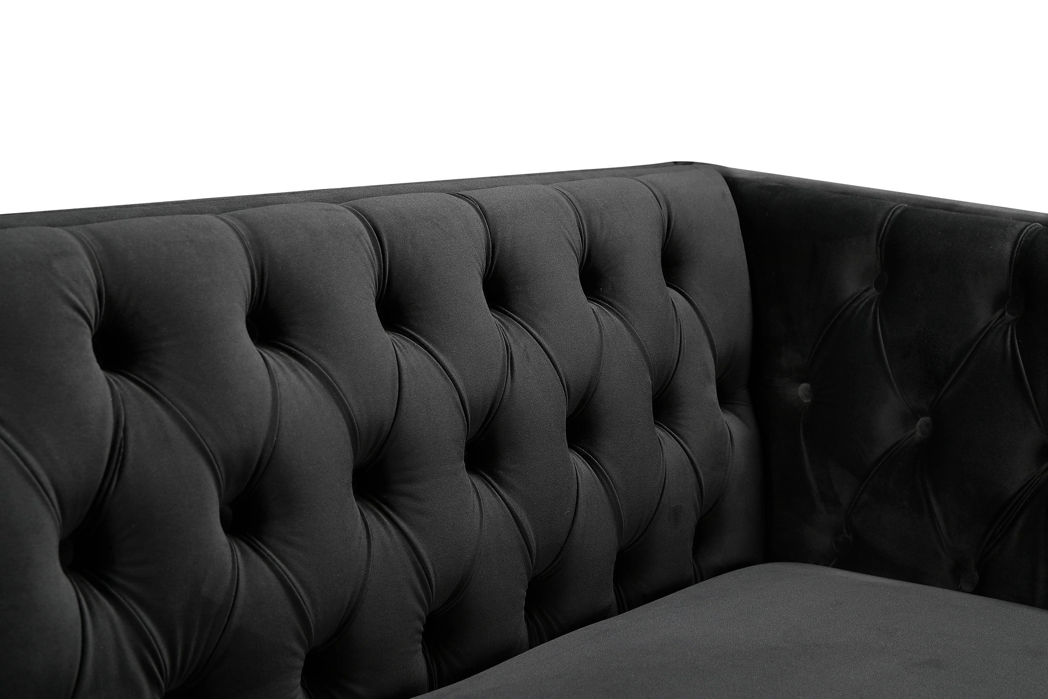 Michelle Black Velvet Sofa