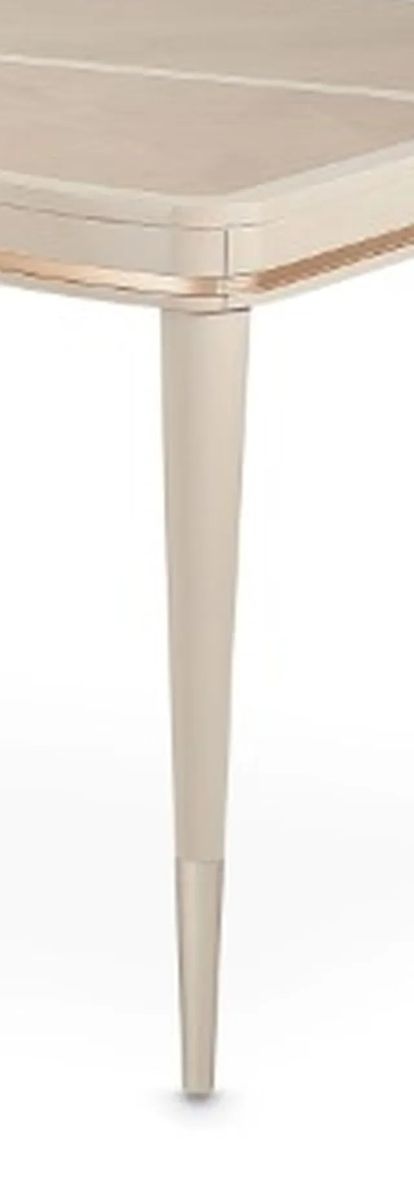 AICO Malibu Crest 4 Leg Rectangular Dining Table in Blush - Luxury Home Furniture (MI)