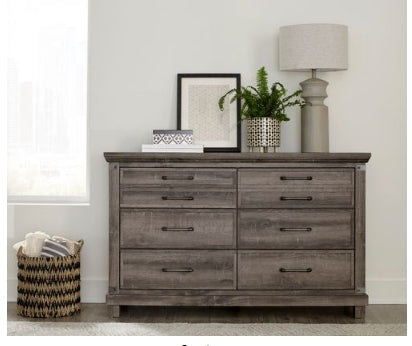 Liberty Furniture Lakeside Haven 6 Drawer Dresser in Brownstone - Luxury Home Furniture (MI)