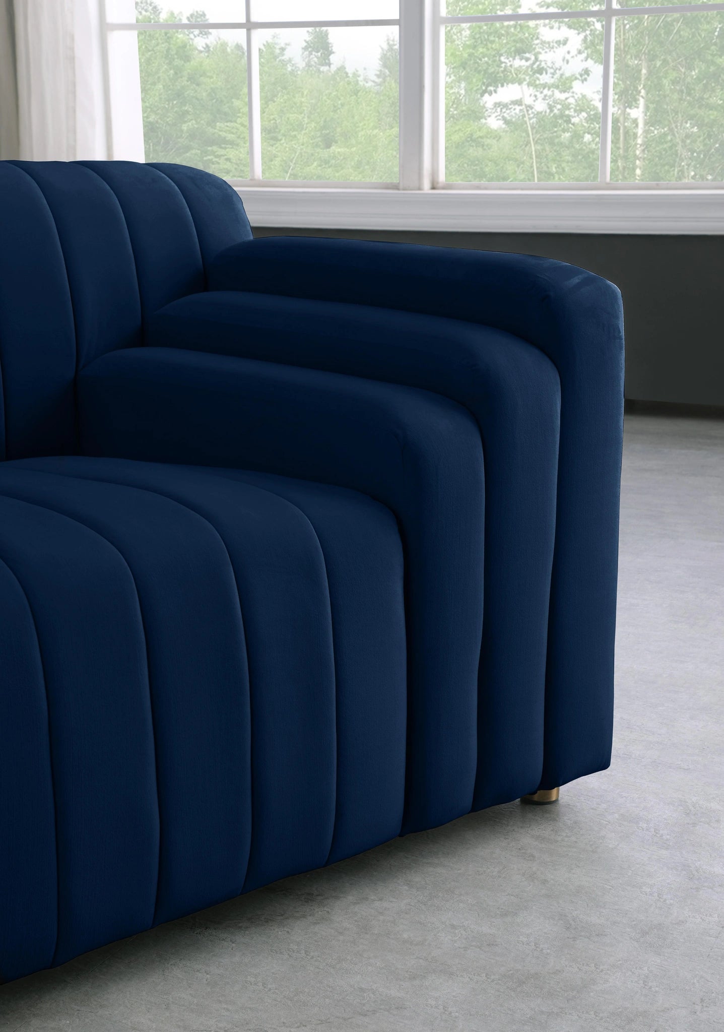 Naya Navy Velvet Sofa