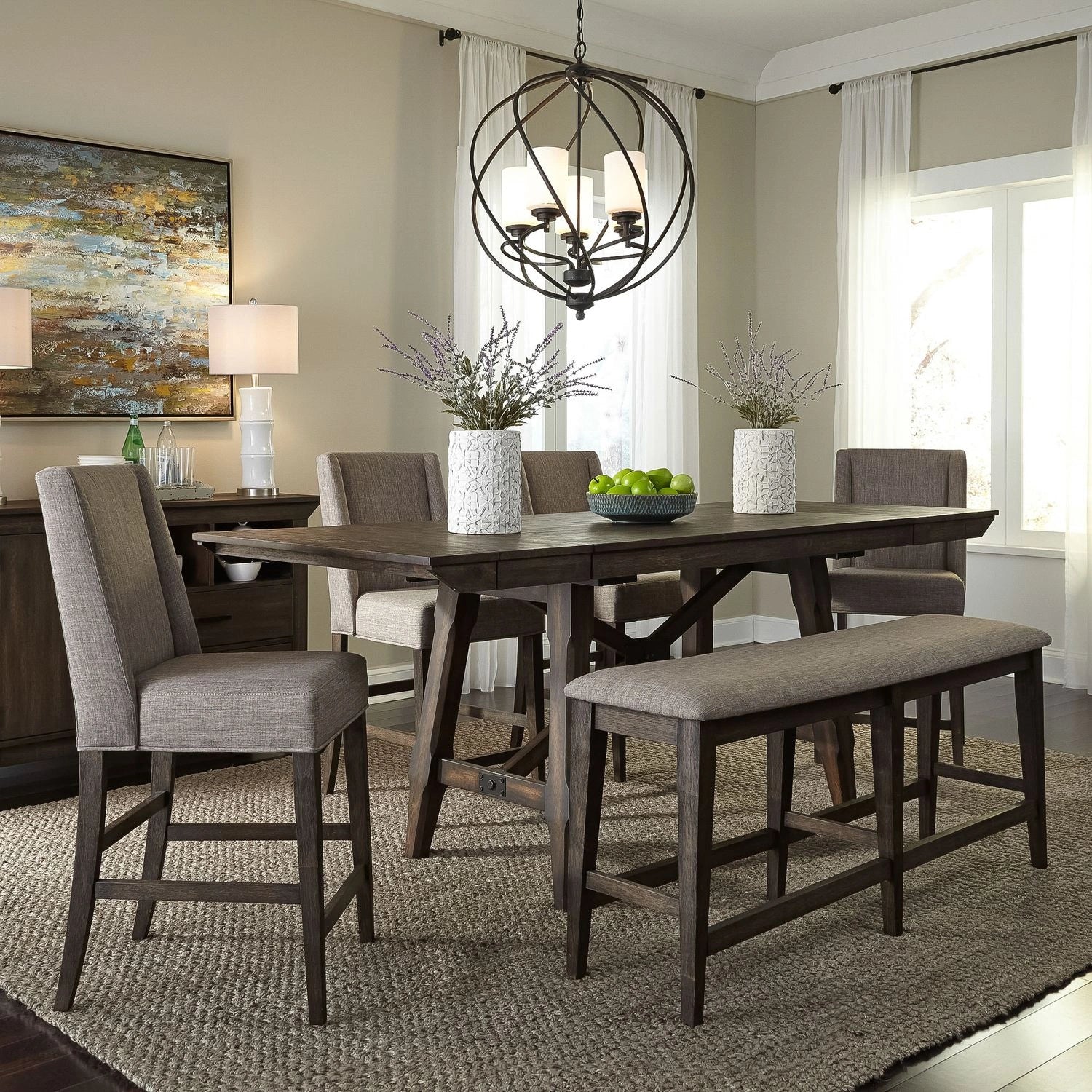 Double Bridge Upholstered Counter Chair (RTA) image