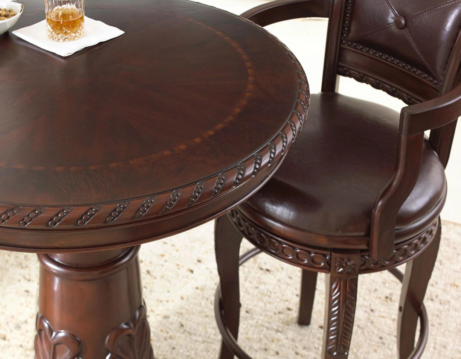Steve Silver Antoinette Pub Table in Brown Cherry