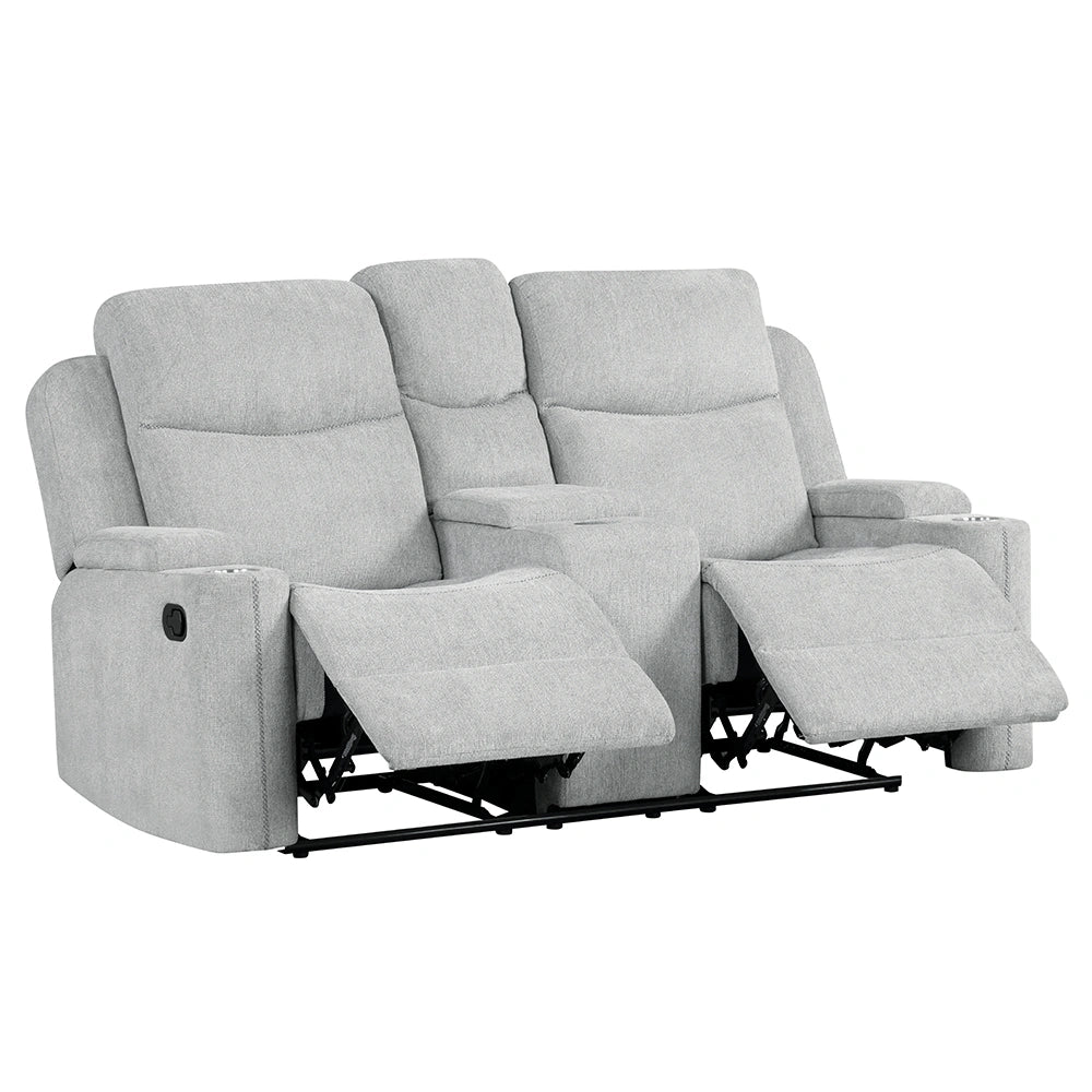 Motion Loveseat w/Console & Storage Arm