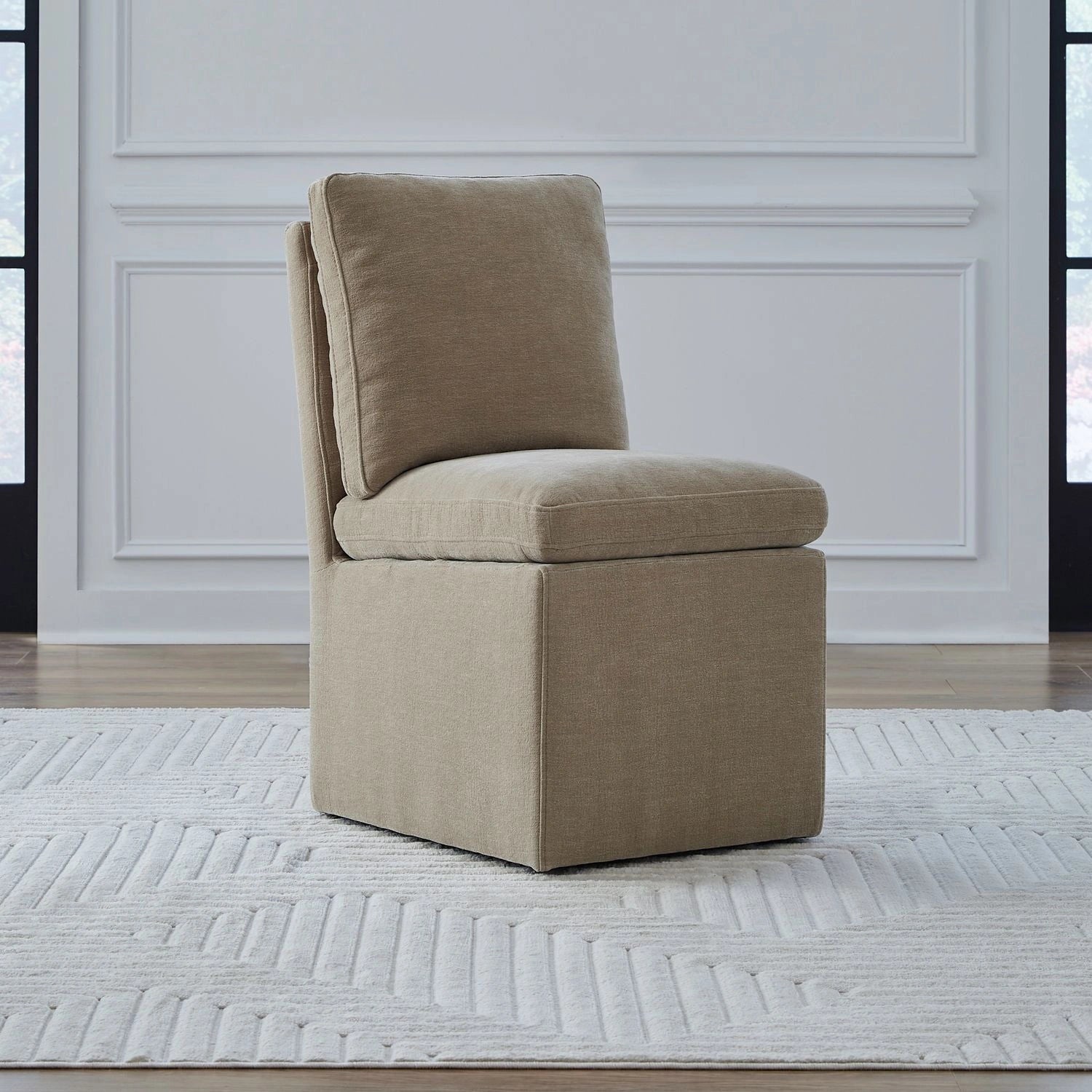 Accent Dining Accent Dining Chair w/ Casters - Wicker image