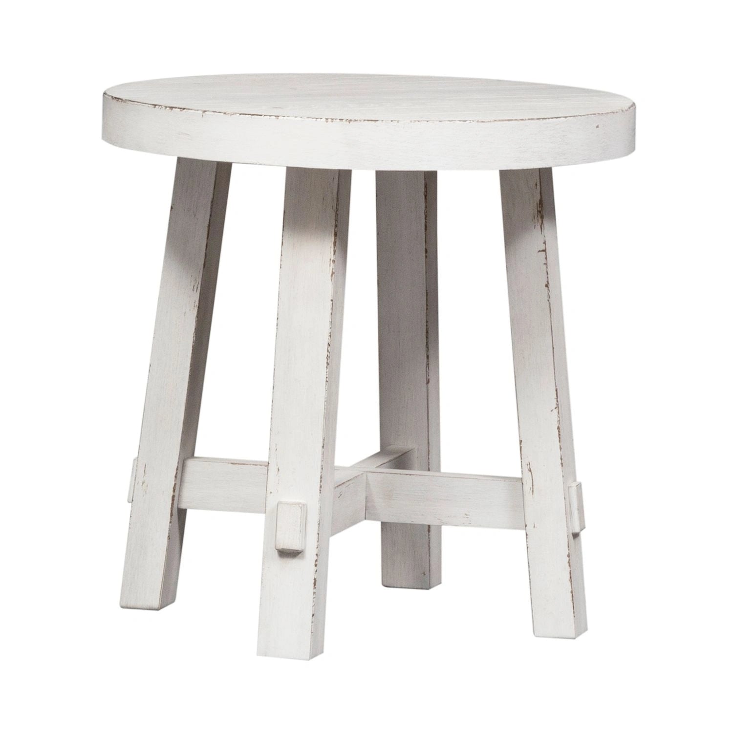 Modern Farmhouse Splay Leg Round End Table image