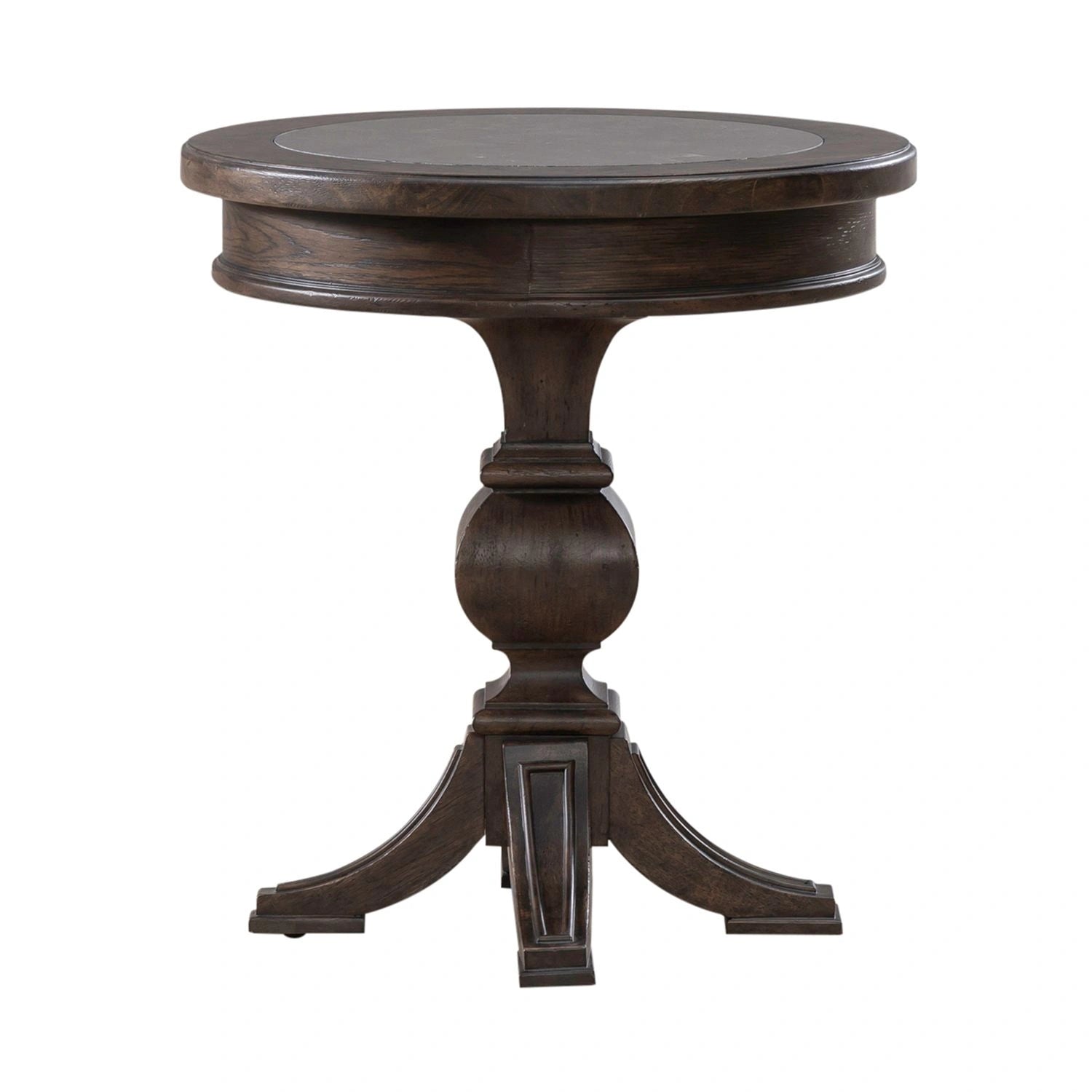 Paradise Valley Round Chairside Table in Saddle Brown image
