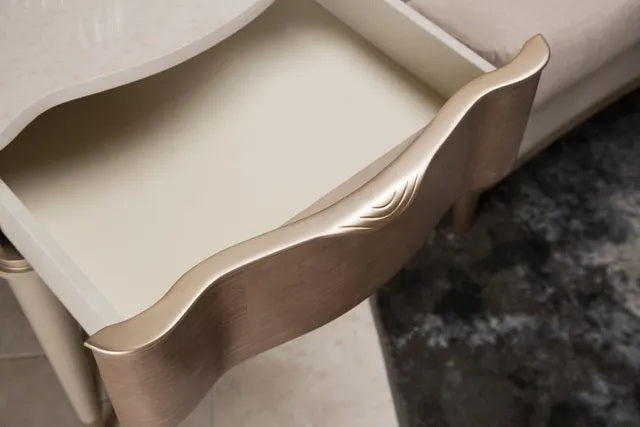 AICO Malibu Crest End Table in Blush - Luxury Home Furniture (MI)
