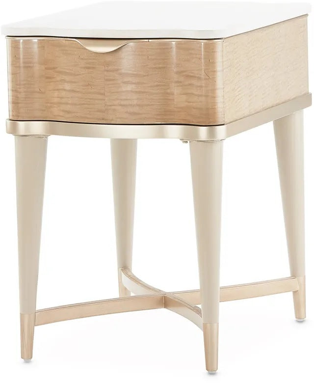 AICO Malibu Crest End Table in Blush - Luxury Home Furniture (MI)