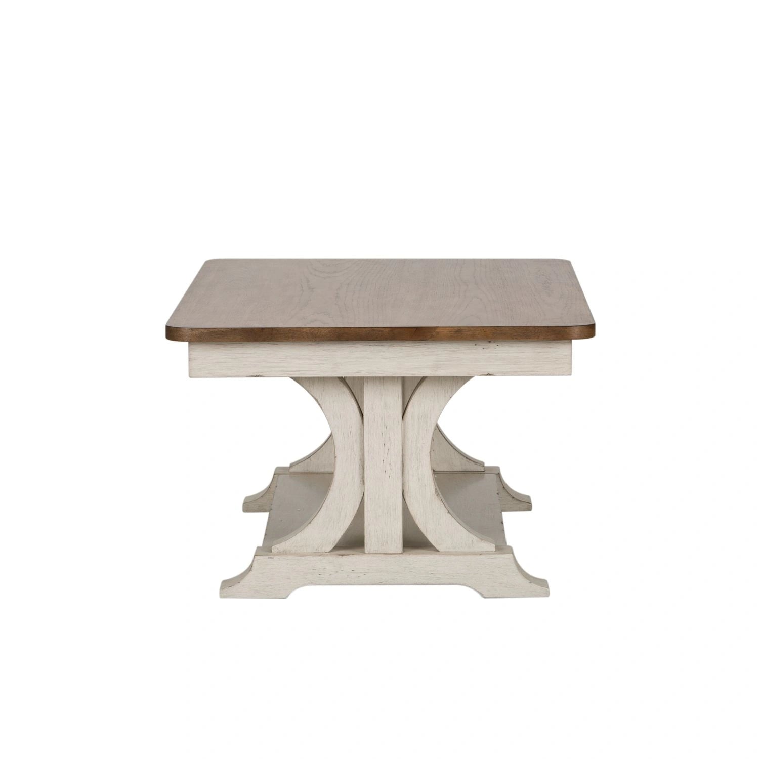 Farmhouse Reimagined Rectangular Cocktail Table in Antique White image