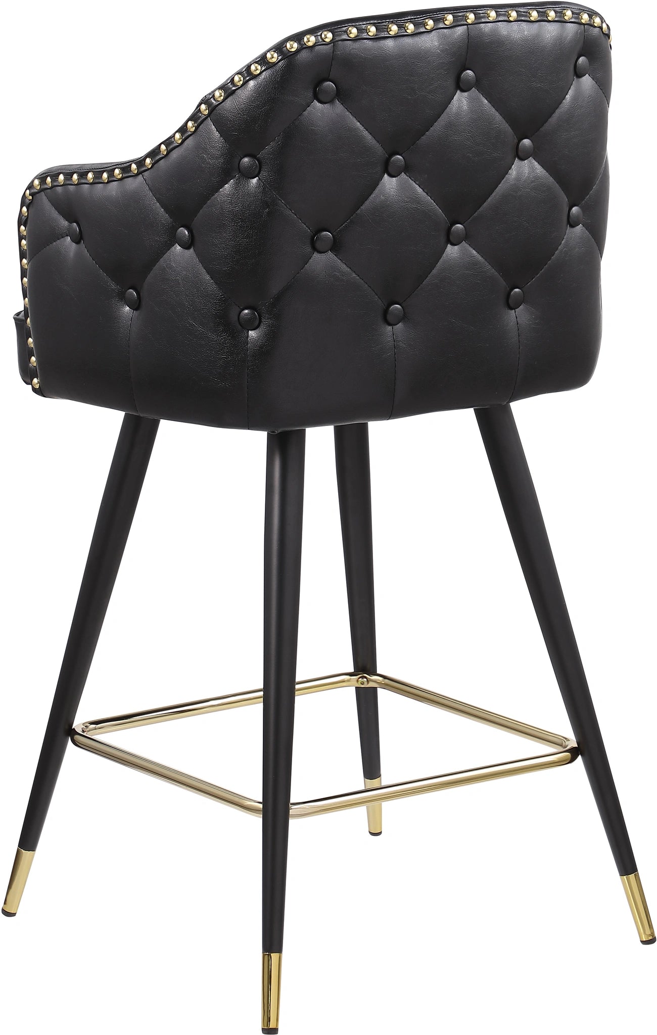 Barbosa Black Faux Leather Counter/Bar Stool