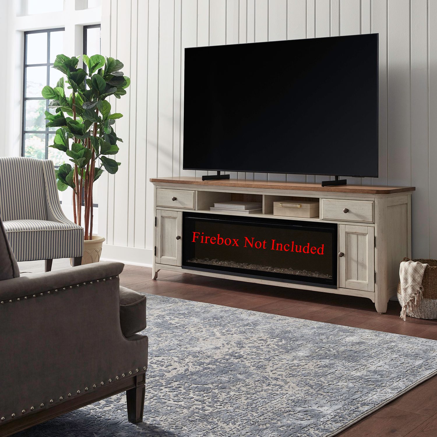 Fireplace 79 Inch TV Console in Multiple image