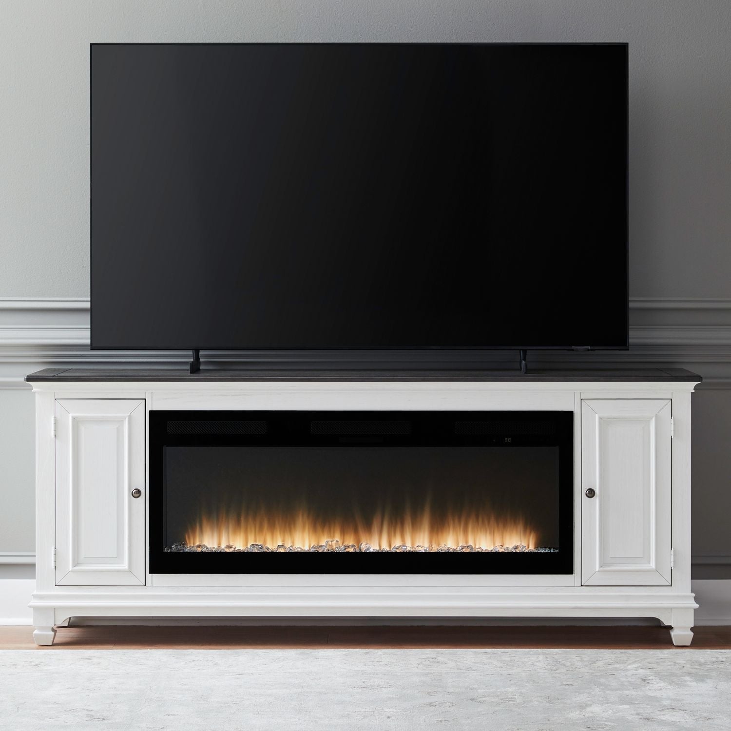 Fireplace TV Consoles 417 80 Inch Console w/ Fire FTS image