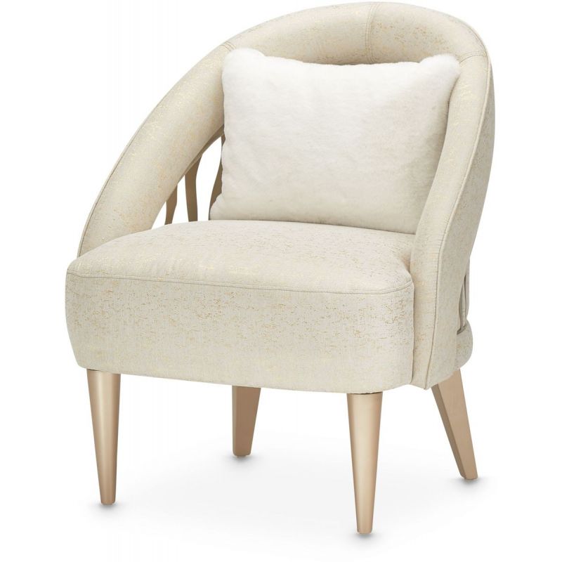 AICO La Rachelle Flame Chair Gold Rush in Medium Champagne - Luxury Home Furniture (MI)