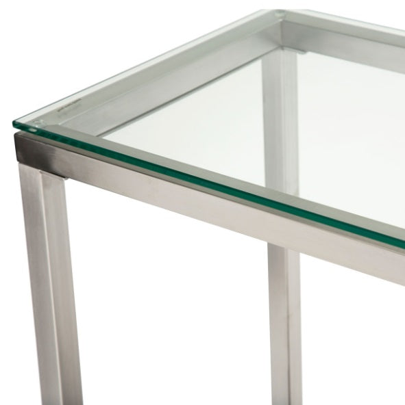 AICO Furniture Diversey ConsoleTable with Glass Top - Luxury Home Furniture (MI)