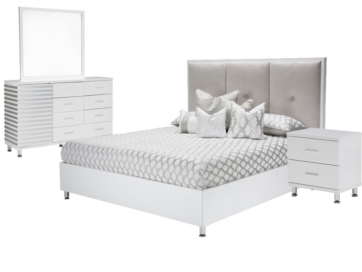 Aico Horizons Wall Mirror in Cloud White - Luxury Home Furniture (MI)