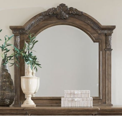 Liberty Furniture Carlisle Court Arched Mirror in Chestnut with Dusty Wax - Luxury Home Furniture (MI)