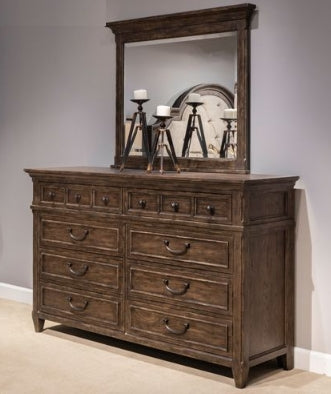 Liberty Furniture Paradise Valley 8 Drawer Dresser in Saddle Brown image