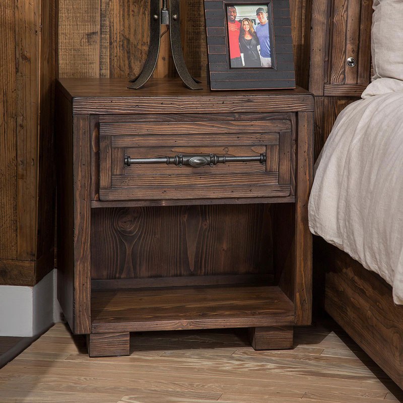 Aico Carrollton One Drawer Nightstand in Rustic Ranch - Luxury Home Furniture (MI)