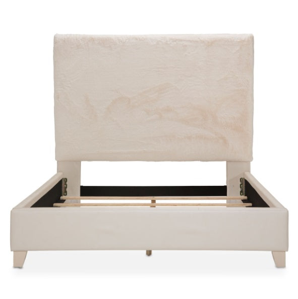 AICO Furniture Emerson King Upholstered Bed in Powder - Luxury Home Furniture (MI)