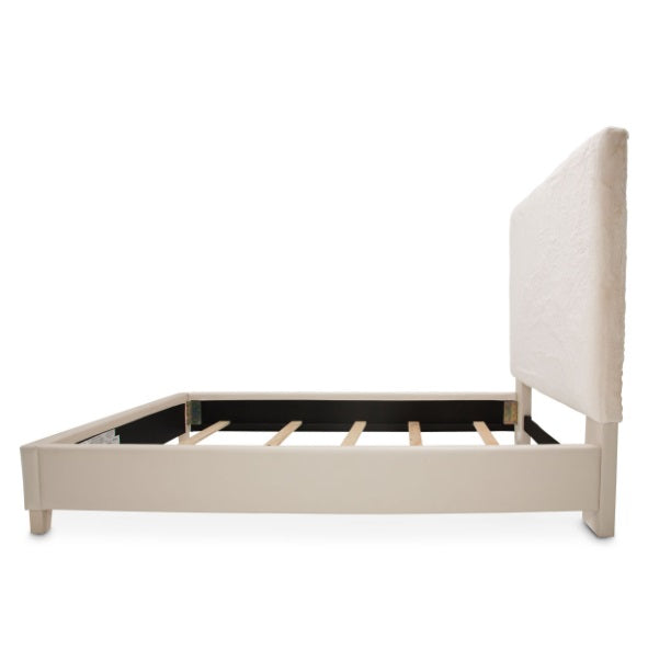 AICO Furniture Emerson King Upholstered Bed in Powder - Luxury Home Furniture (MI)