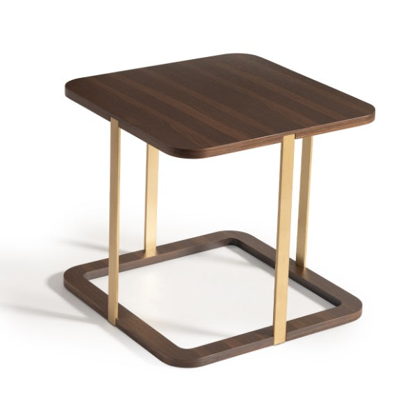 AICO Furniture Amora Side Table in Eggshell Walnut - Luxury Home Furniture (MI)