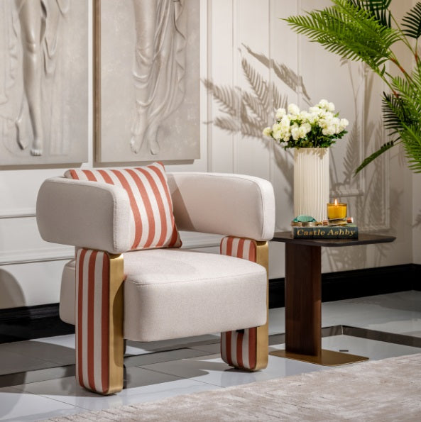 AICO Furniture Amora Chair Ash in Eggshell Walnut - Luxury Home Furniture (MI)